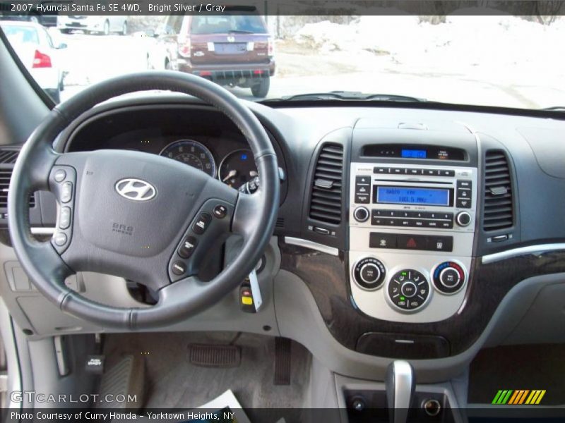 Bright Silver / Gray 2007 Hyundai Santa Fe SE 4WD