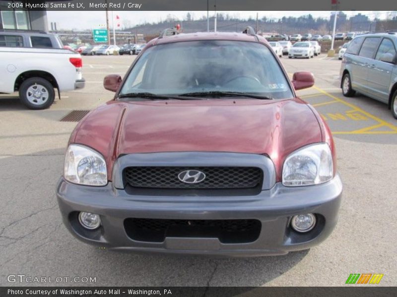 Merlot Red / Gray 2004 Hyundai Santa Fe LX