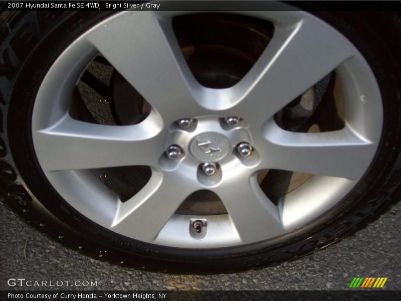 Bright Silver / Gray 2007 Hyundai Santa Fe SE 4WD