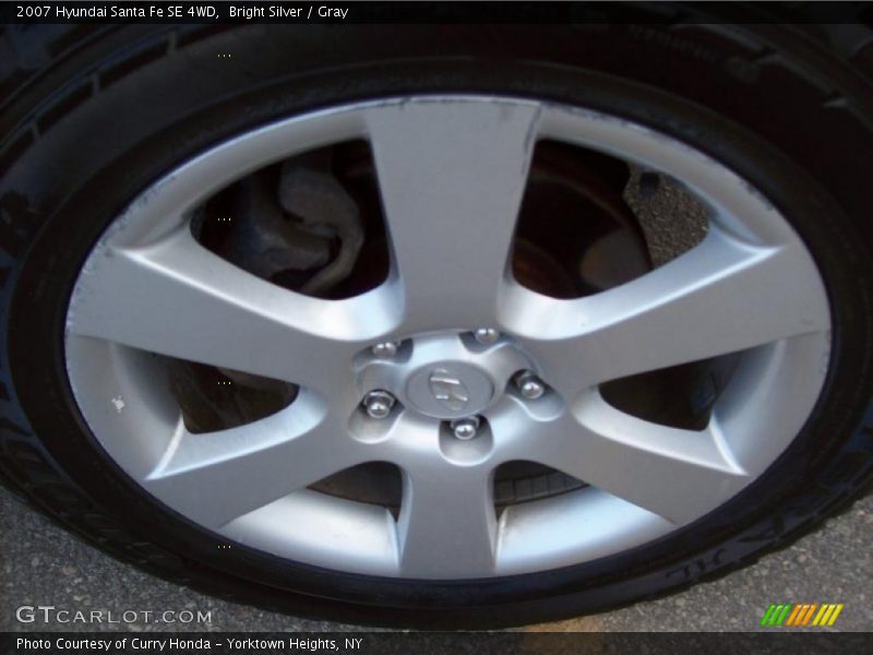 Bright Silver / Gray 2007 Hyundai Santa Fe SE 4WD