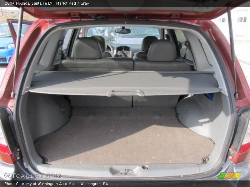 Merlot Red / Gray 2004 Hyundai Santa Fe LX