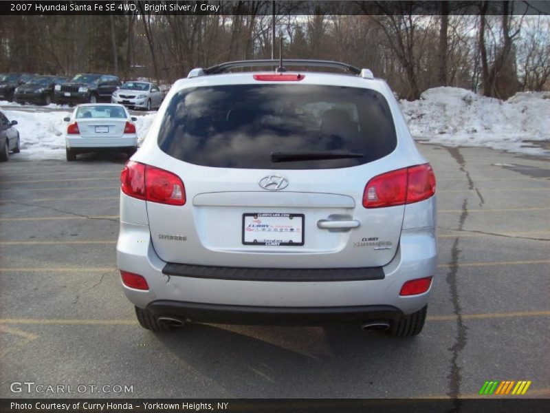 Bright Silver / Gray 2007 Hyundai Santa Fe SE 4WD