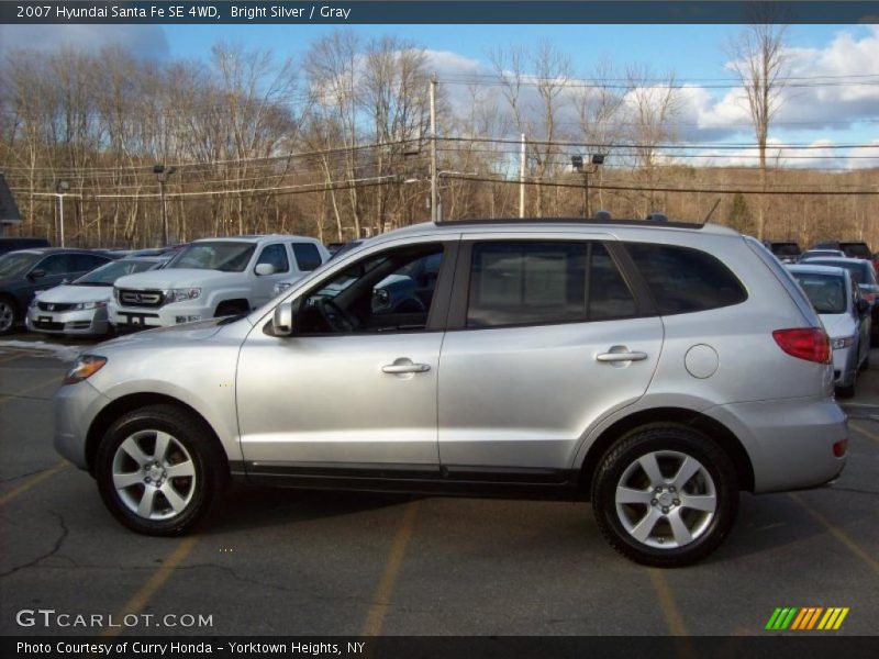 Bright Silver / Gray 2007 Hyundai Santa Fe SE 4WD