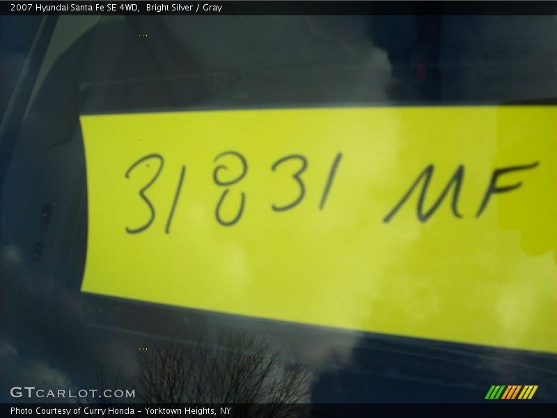 Bright Silver / Gray 2007 Hyundai Santa Fe SE 4WD
