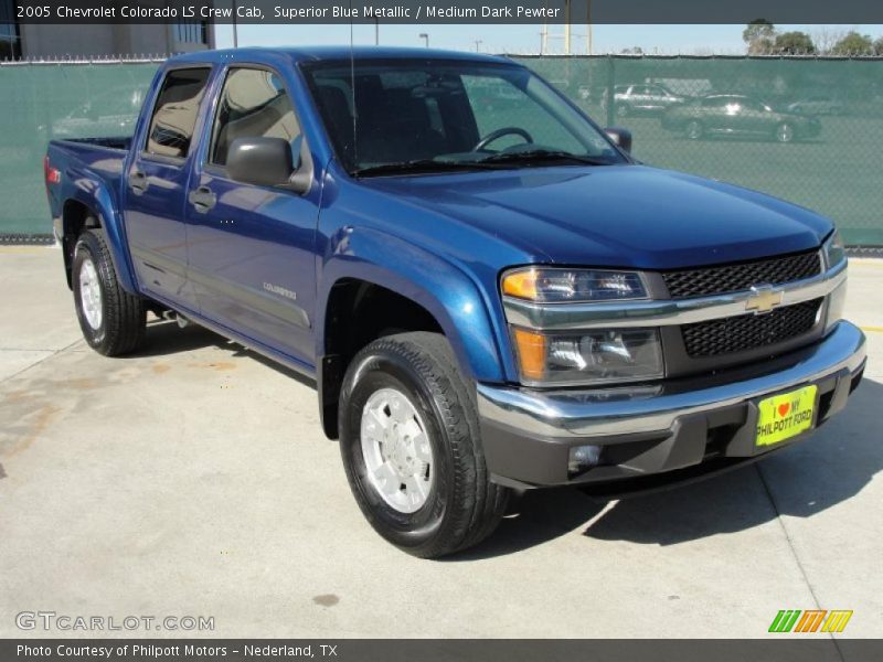 Superior Blue Metallic / Medium Dark Pewter 2005 Chevrolet Colorado LS Crew Cab