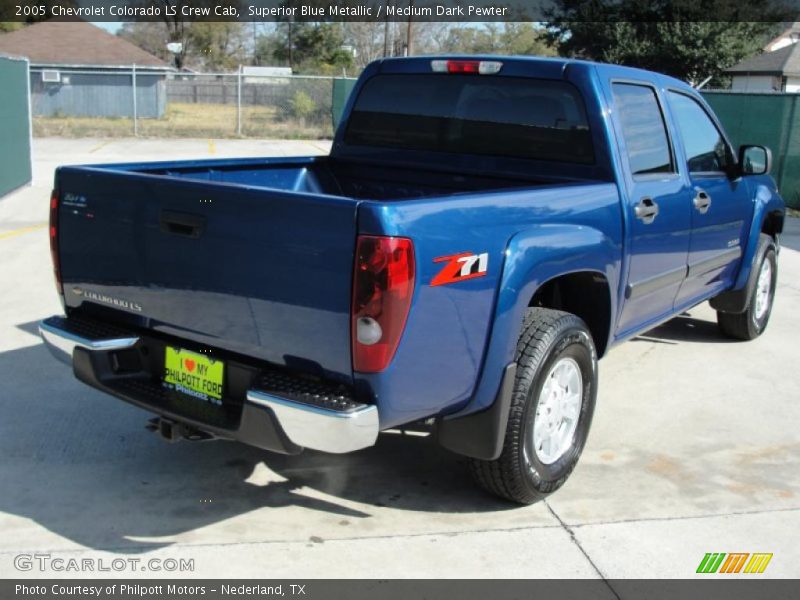 Superior Blue Metallic / Medium Dark Pewter 2005 Chevrolet Colorado LS Crew Cab