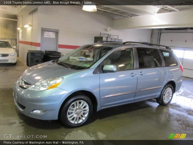 Blue Mirage Metallic / Stone 2008 Toyota Sienna Limited AWD