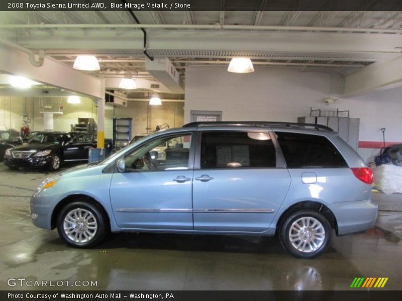 Blue Mirage Metallic / Stone 2008 Toyota Sienna Limited AWD