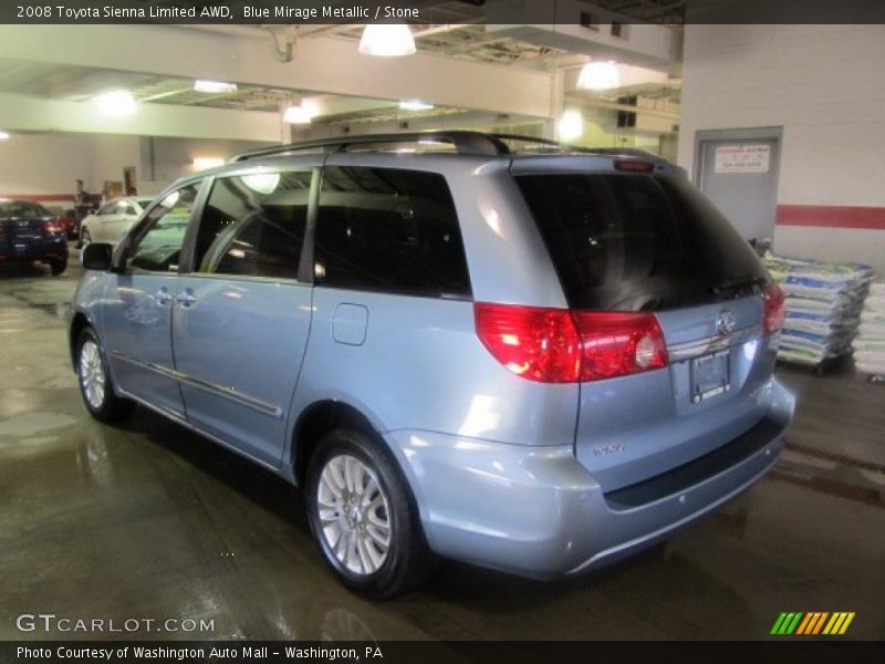 Blue Mirage Metallic / Stone 2008 Toyota Sienna Limited AWD