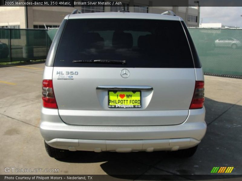 Brilliant Silver Metallic / Ash 2005 Mercedes-Benz ML 350 4Matic