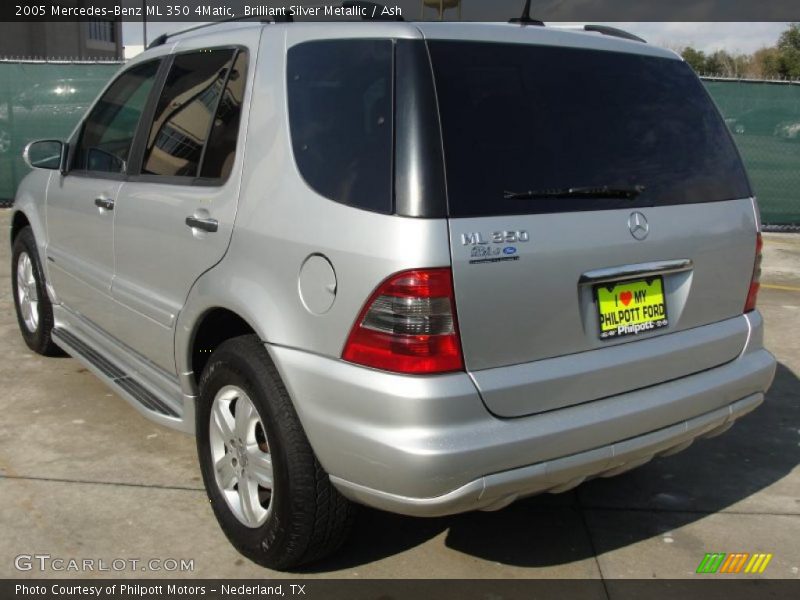 Brilliant Silver Metallic / Ash 2005 Mercedes-Benz ML 350 4Matic