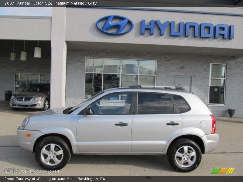 Platinum Metallic / Gray 2007 Hyundai Tucson GLS