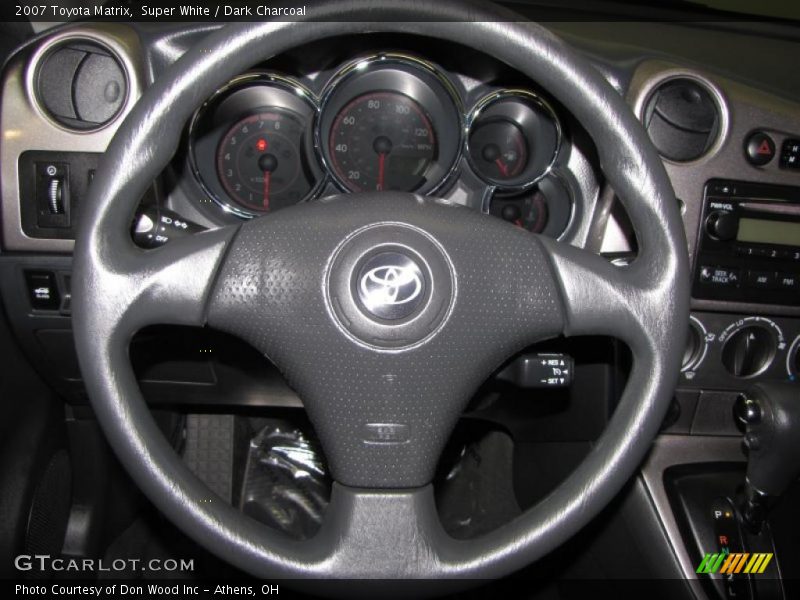 Super White / Dark Charcoal 2007 Toyota Matrix