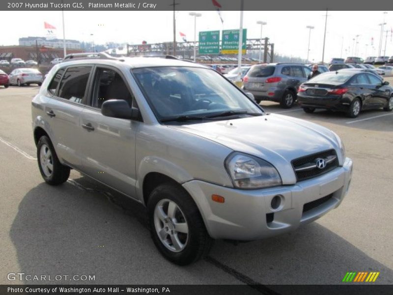 Platinum Metallic / Gray 2007 Hyundai Tucson GLS