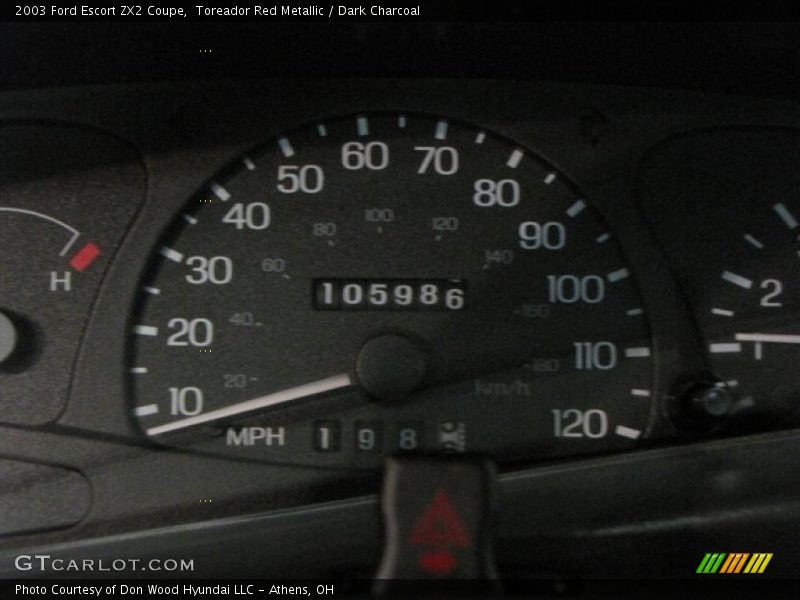 Toreador Red Metallic / Dark Charcoal 2003 Ford Escort ZX2 Coupe