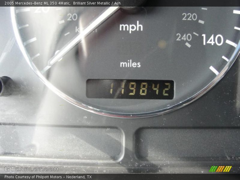 Brilliant Silver Metallic / Ash 2005 Mercedes-Benz ML 350 4Matic