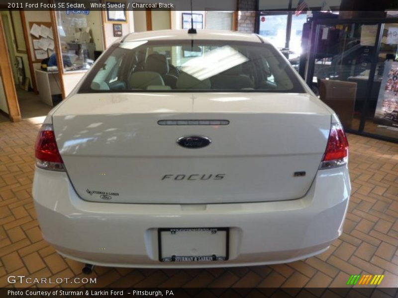 White Suede / Charcoal Black 2011 Ford Focus SE Sedan
