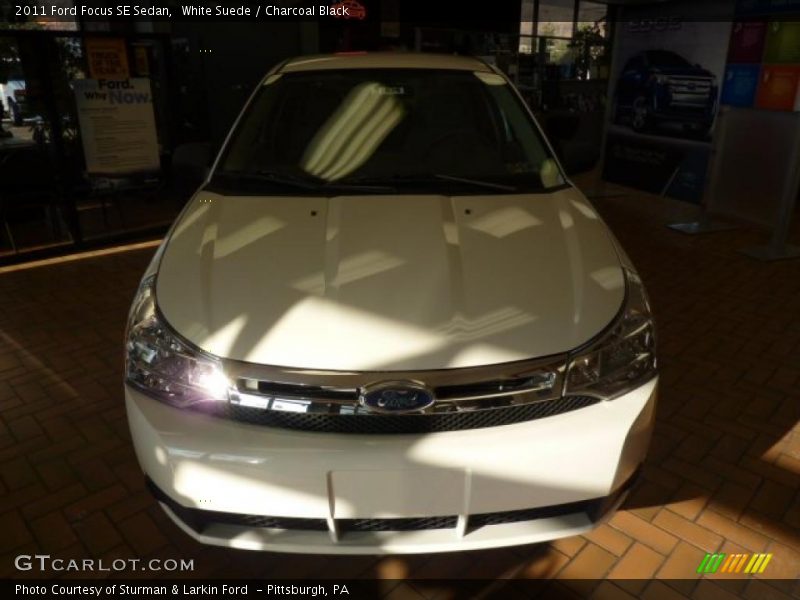 White Suede / Charcoal Black 2011 Ford Focus SE Sedan