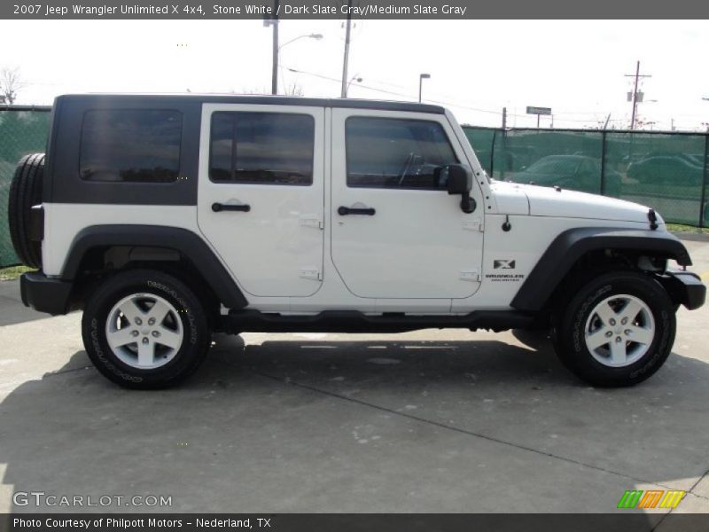 Stone White / Dark Slate Gray/Medium Slate Gray 2007 Jeep Wrangler Unlimited X 4x4