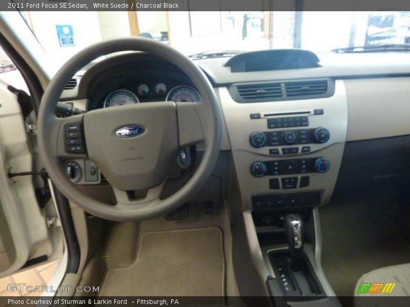 White Suede / Charcoal Black 2011 Ford Focus SE Sedan