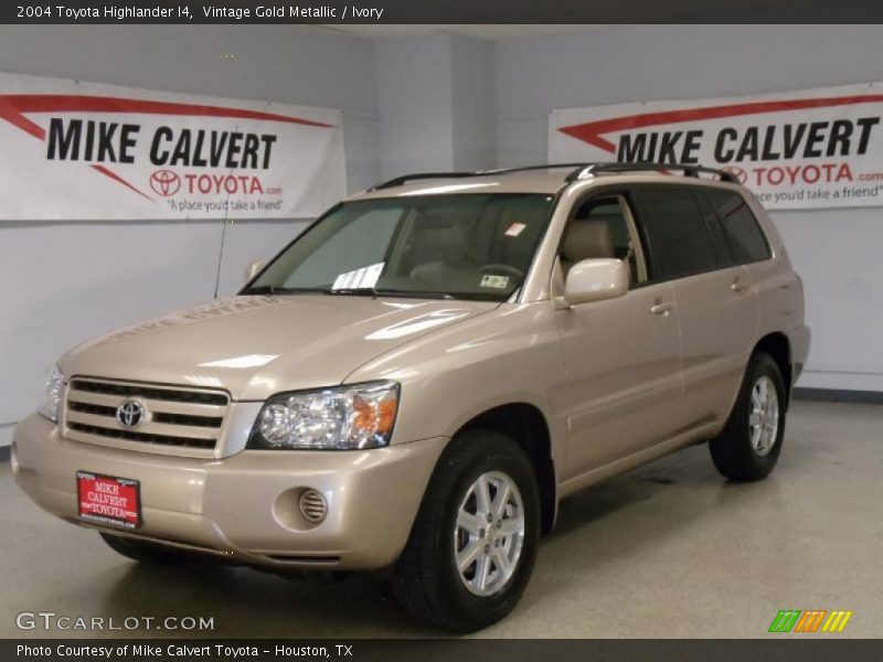 Vintage Gold Metallic / Ivory 2004 Toyota Highlander I4