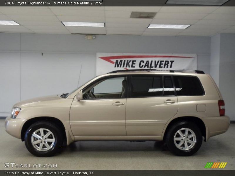 Vintage Gold Metallic / Ivory 2004 Toyota Highlander I4