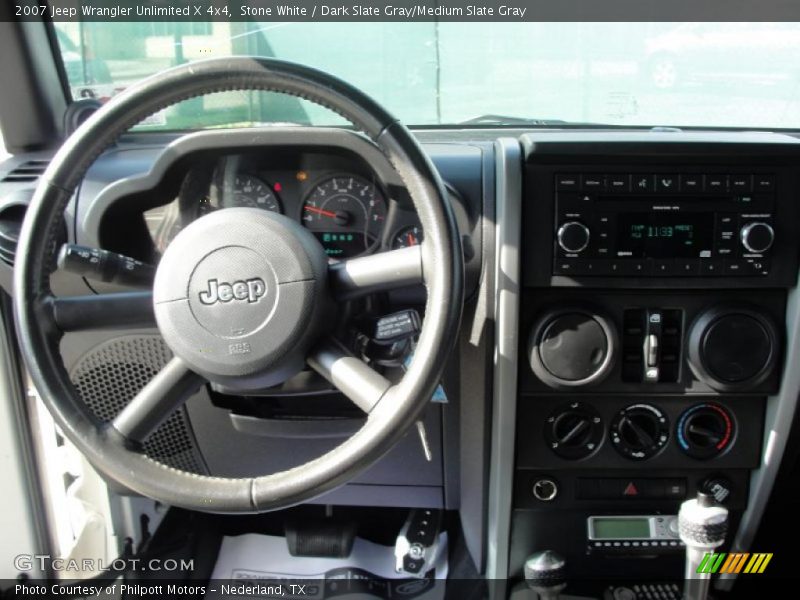 Stone White / Dark Slate Gray/Medium Slate Gray 2007 Jeep Wrangler Unlimited X 4x4