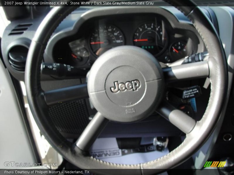 Stone White / Dark Slate Gray/Medium Slate Gray 2007 Jeep Wrangler Unlimited X 4x4