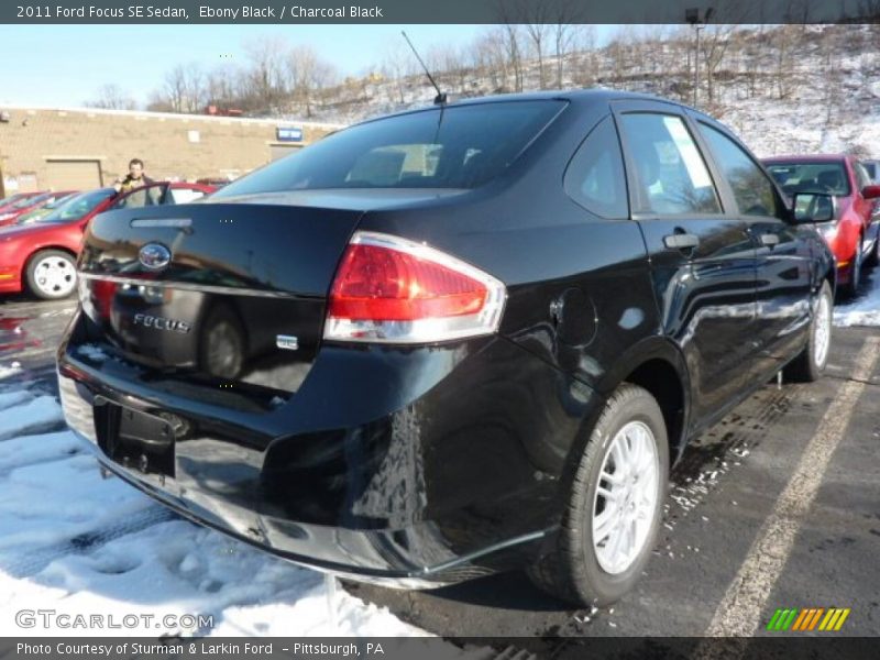 Ebony Black / Charcoal Black 2011 Ford Focus SE Sedan