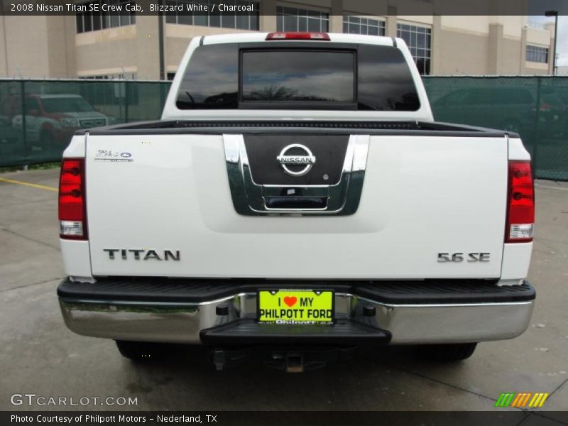 Blizzard White / Charcoal 2008 Nissan Titan SE Crew Cab