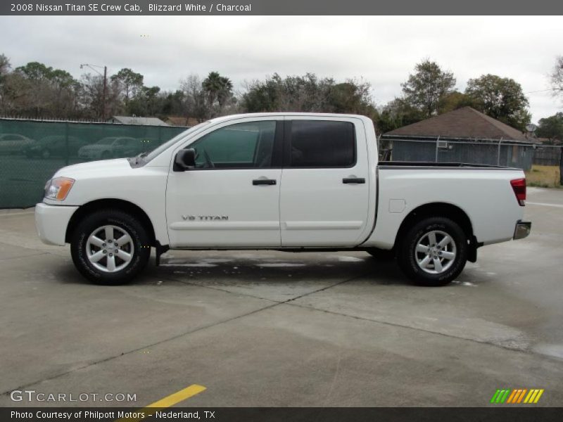 Blizzard White / Charcoal 2008 Nissan Titan SE Crew Cab