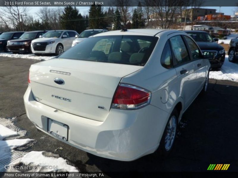 White Suede / Charcoal Black 2011 Ford Focus SE Sedan