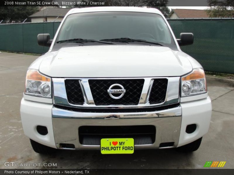 Blizzard White / Charcoal 2008 Nissan Titan SE Crew Cab