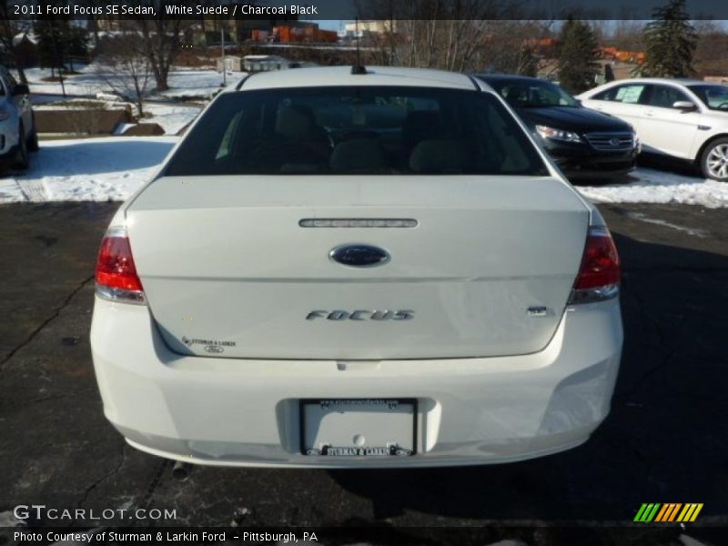 White Suede / Charcoal Black 2011 Ford Focus SE Sedan