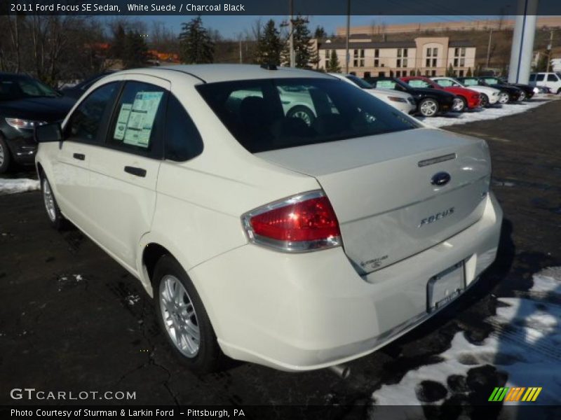 White Suede / Charcoal Black 2011 Ford Focus SE Sedan