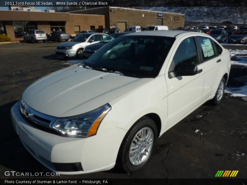 White Suede / Charcoal Black 2011 Ford Focus SE Sedan