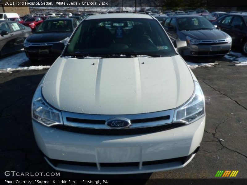 White Suede / Charcoal Black 2011 Ford Focus SE Sedan