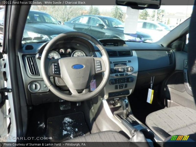 White Suede / Charcoal Black 2011 Ford Focus SE Sedan