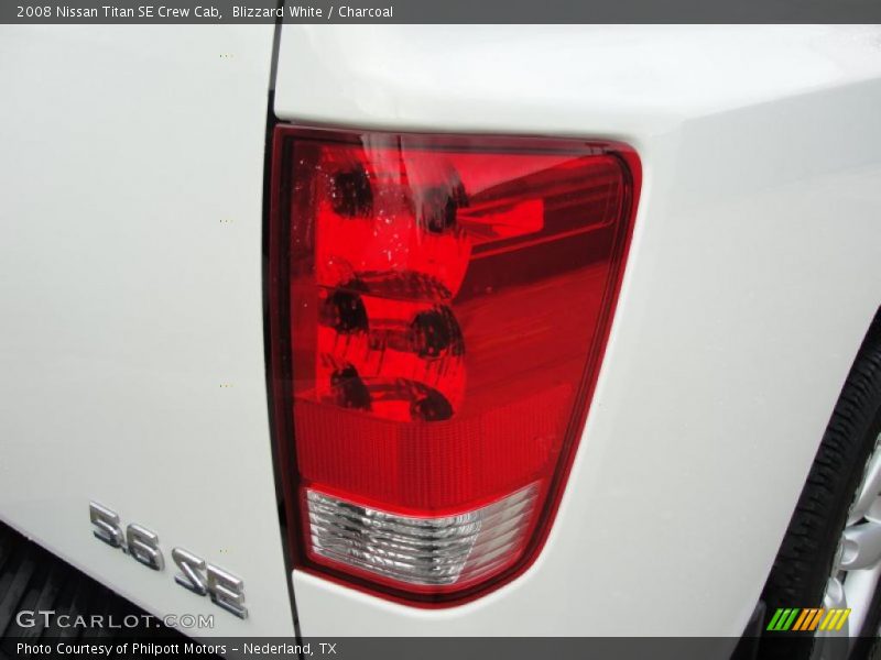 Blizzard White / Charcoal 2008 Nissan Titan SE Crew Cab