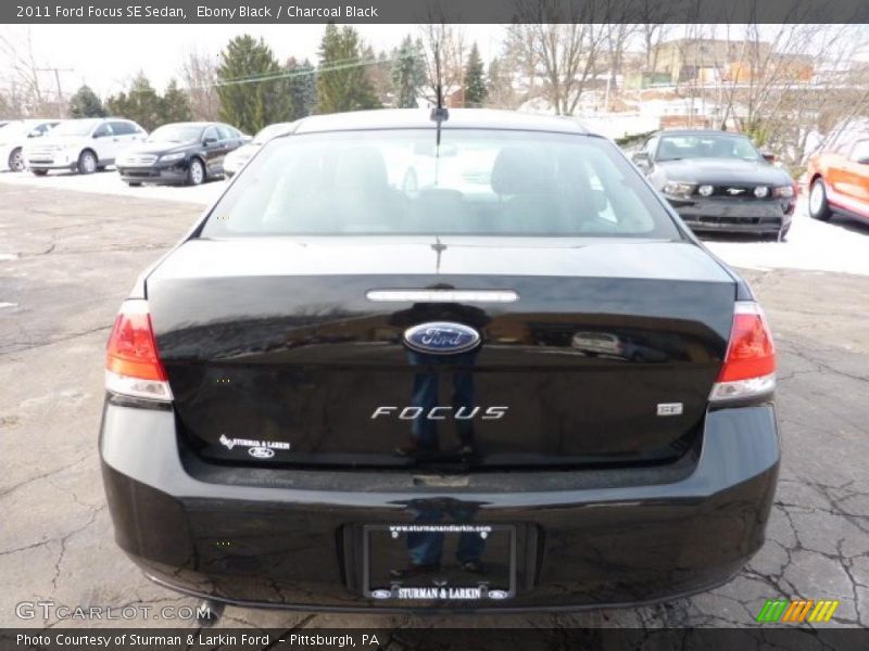 Ebony Black / Charcoal Black 2011 Ford Focus SE Sedan