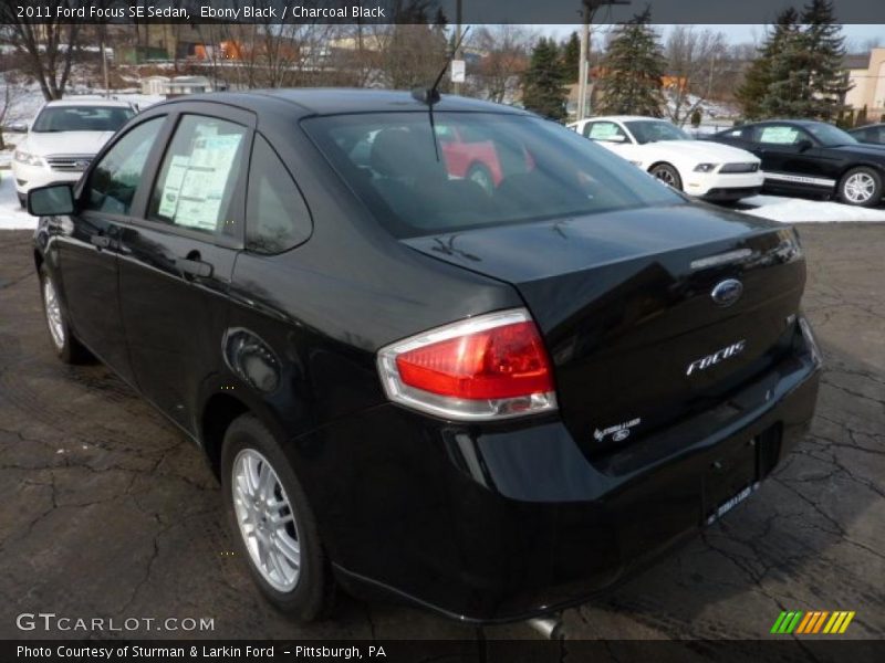 Ebony Black / Charcoal Black 2011 Ford Focus SE Sedan