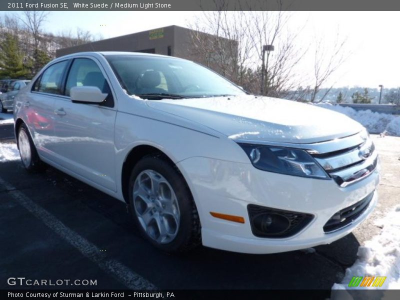 White Suede / Medium Light Stone 2011 Ford Fusion SE