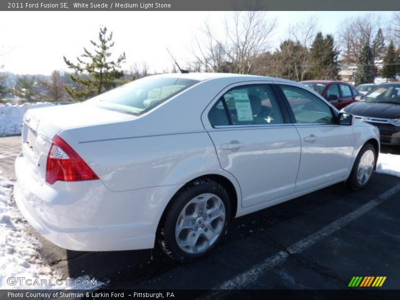White Suede / Medium Light Stone 2011 Ford Fusion SE