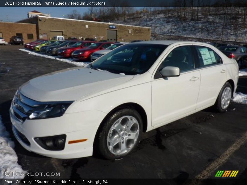 White Suede / Medium Light Stone 2011 Ford Fusion SE