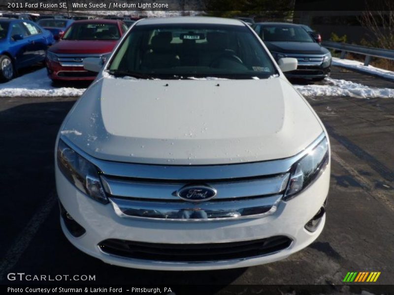 White Suede / Medium Light Stone 2011 Ford Fusion SE