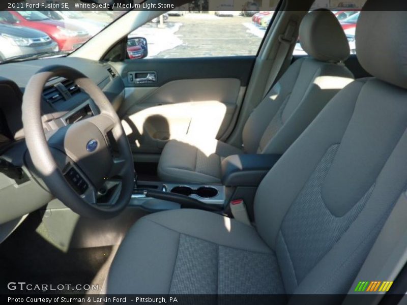 White Suede / Medium Light Stone 2011 Ford Fusion SE