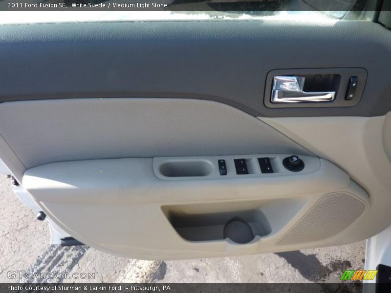 White Suede / Medium Light Stone 2011 Ford Fusion SE