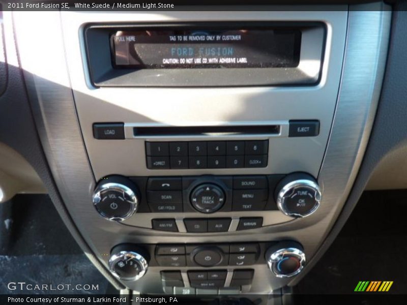 White Suede / Medium Light Stone 2011 Ford Fusion SE