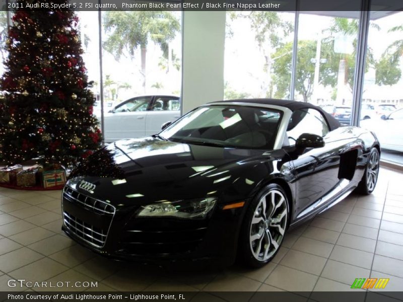 Phantom Black Pearl Effect / Black Fine Nappa Leather 2011 Audi R8 Spyder 5.2 FSI quattro