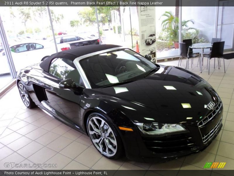 Phantom Black Pearl Effect / Black Fine Nappa Leather 2011 Audi R8 Spyder 5.2 FSI quattro